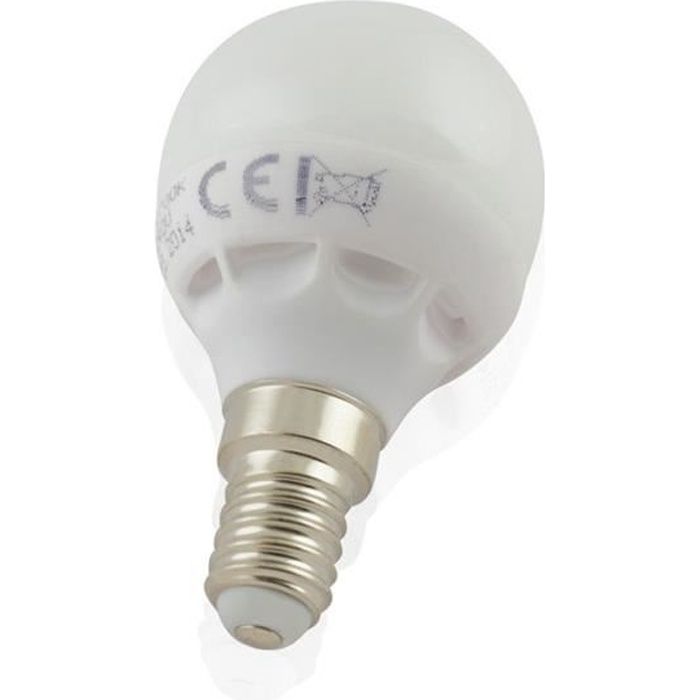 Ampoule E14 LED 6W Globe équivalent 40W Blanc Froid (6000K