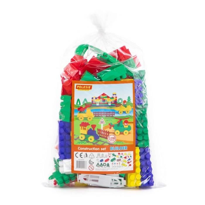 Jeu De Briques De Construction POLESIE Builder 128 Pi ces jeu-de-briques-de-construction-polesie-builder-128-pi-ces