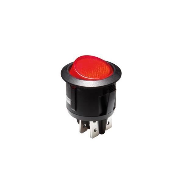 Interrupteur à bascule rond de diamètre 3mm rouge 3 broches ON-OFF push