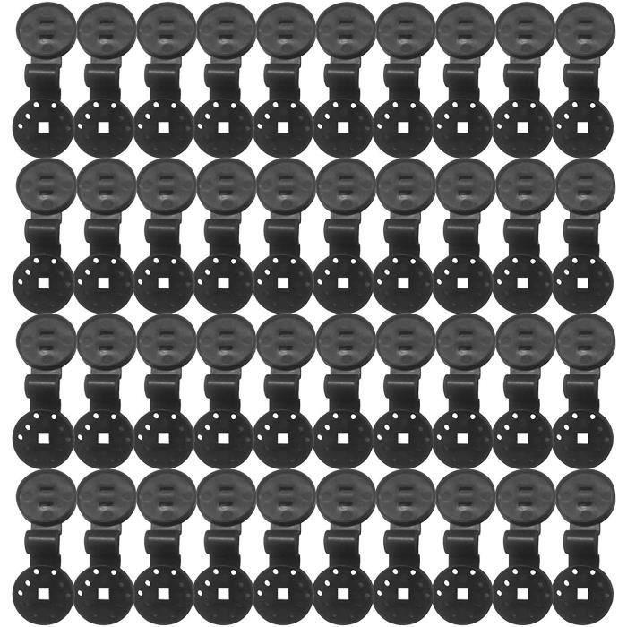 Lot de 50 clips pour tissu d'ombrage, tissu d'ombrage en plastique très résistant, pinces rondes en tissu papillon, coupe-vent, auvent, serre pour ext | Leroy Merlin