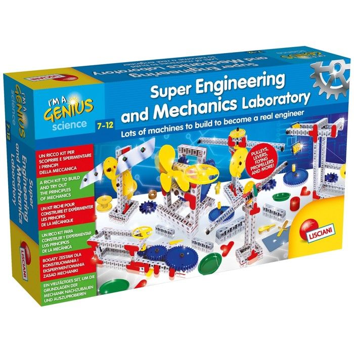Lisciani I'm A Genius Science – Laboratoire De Mécanique – Kit Éducatif Avec 4 Constructions – Dès 7 Ans