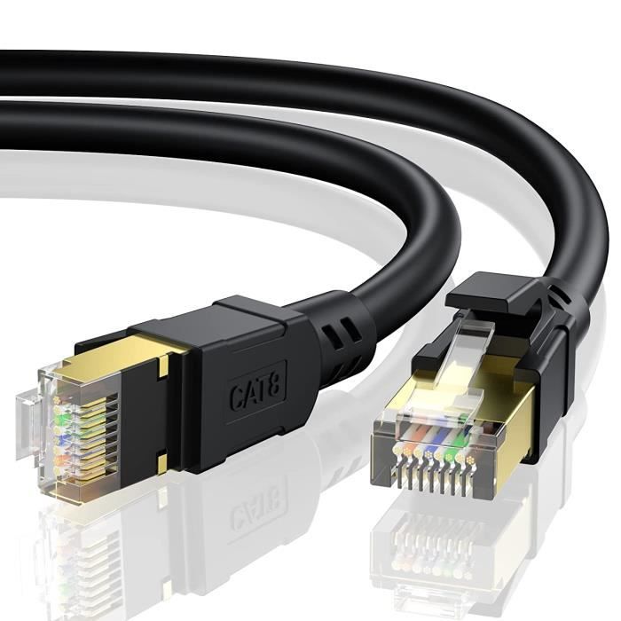 Ototon® 3M Cat 8 Câble Ethernet RJ45 Réseau Haut Débit 40Gbps