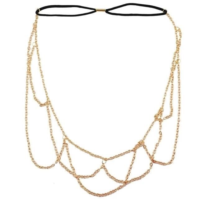 Bijou De Tete Chaîne De Tête Boho En Perles De Cuivre - Bandeau