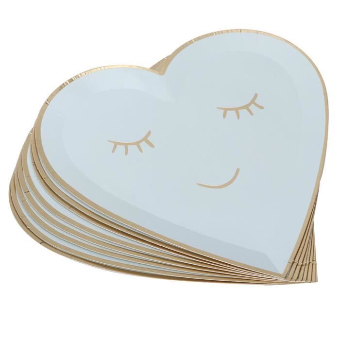 Estink Assiette En Papier A Gateau 8pcs 9 Pouces Bleu Forme Mignonne Gateau Jetable Assiette En Papier Vaisselle Pour Pique Nique Cdiscount Maison