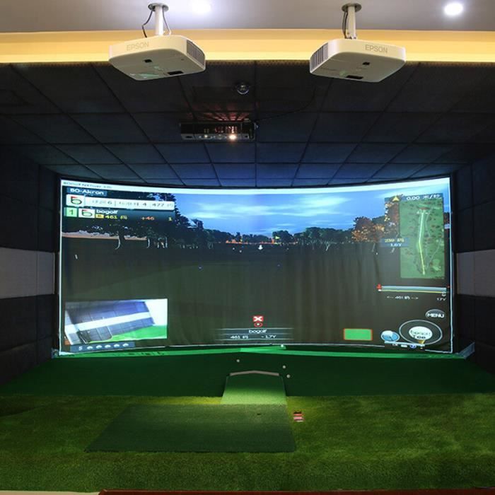 Balle de golf,Simulateur de balle de Golf, rideau d'affichage d'impact,  écran de Projection, intérieur - 300X100cm[B] - Cdiscount Sport