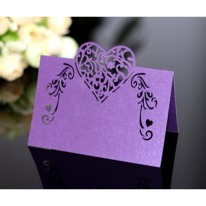Porte-noms Bronzants Pour Mariage - Lot De 60 - Cartes De Table élégantes - 10x9 Cm