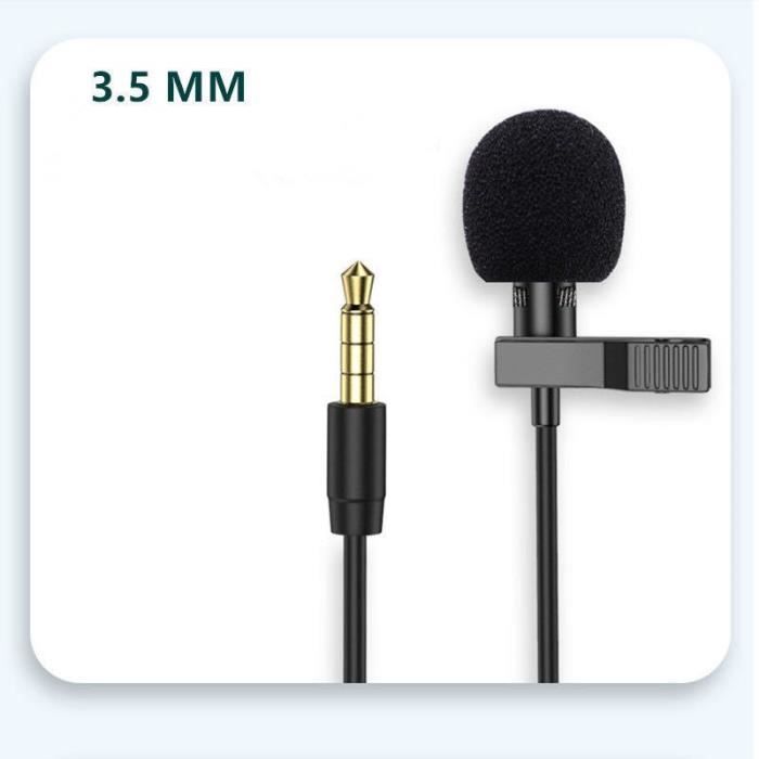 Mini Microphone pour iPhone Type C 35mm pour Samsung Lavalier