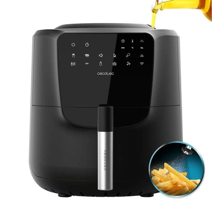 Cecotec Friteuse à Air sans Huile de 55L Cecofry Rain Air Fryer 1550W Pulvérisateur dHuile Intégré - Cecotec