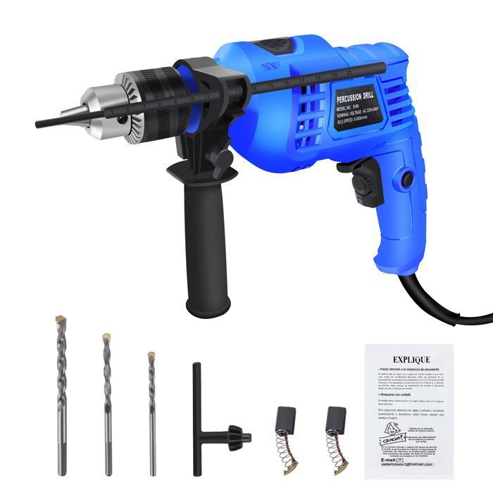 Perceuse à Percussion Filaire 850W Marteau et Perceuse 2 en