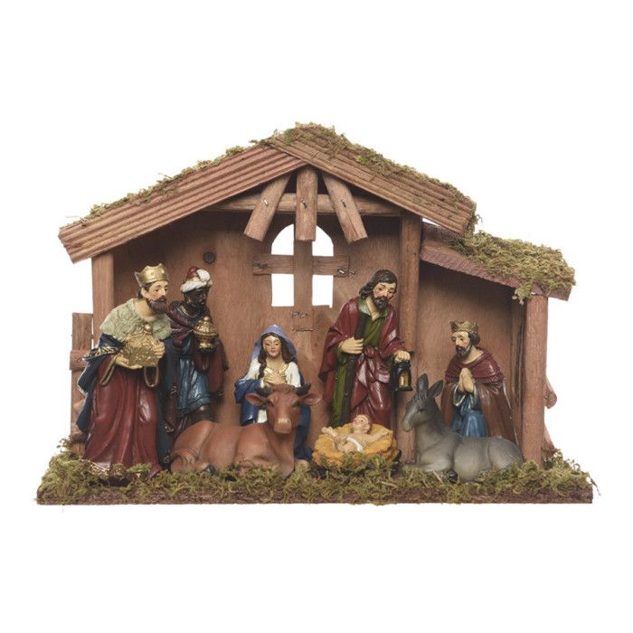 Fêtes, occasions spéciales Santons, crèches Crèche de Noël Bois Moderne