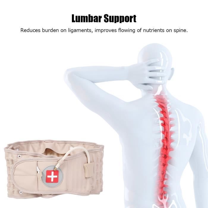 Ceinture De Décompression Lombaire Gonflable - Traction Dorsale, Soulagement Douleurs, Taille Ajustable
