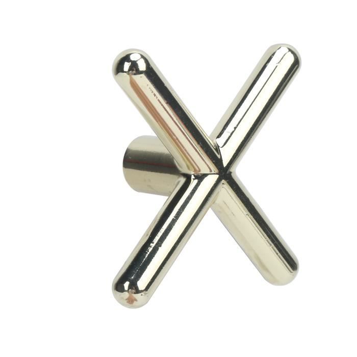 Tête De Pont En Croix Doré Pour Queue De Billard - Métal Laiton, Compatible Most Sticks