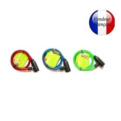1 Cadena Serrure Antivol à Vélo 63 cm 2 Clés Couleur au choix pour vélo et moto