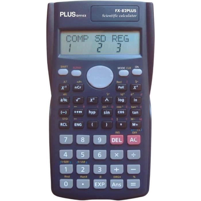 Calculatrice Scientifique Casio FX-82 Plus - Affichage 2 Lignes, 224 Fonctions