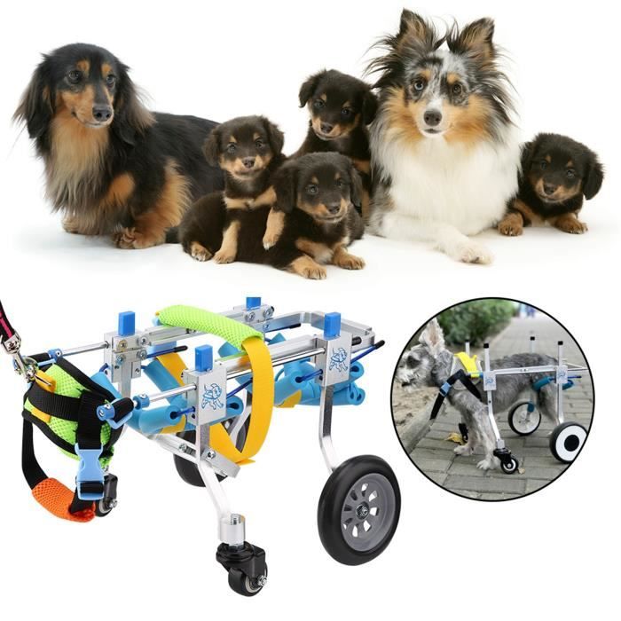 Meilleurs prix pour MSA Chariot Réglable Réadaptation Pré-Jambe Fauteuil Roulant De Chien À Quatre Roues Par L'Assistant De Promenade D'Animal Familier