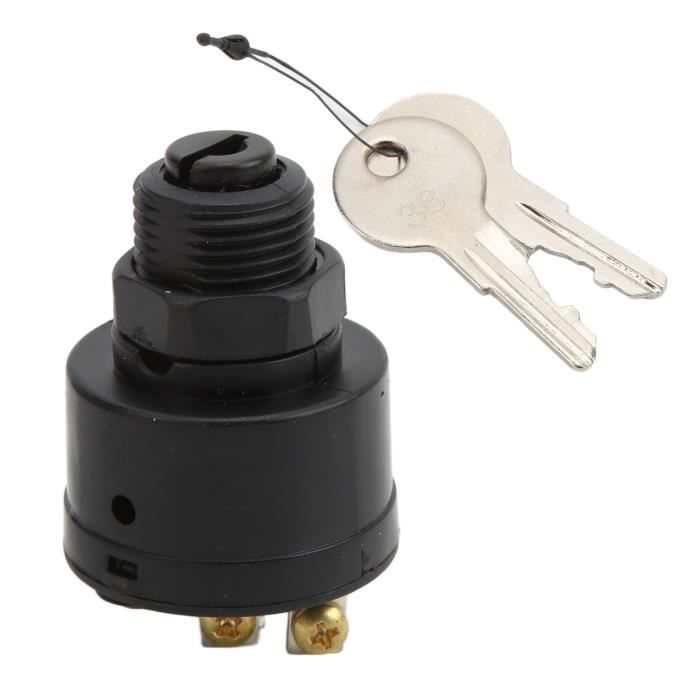 Interrupteur à Clé D'Allumage Avec 2 Clés – Compatible Tondeuse Tracteur 725-1741 925-1741 Remplacement Fiable