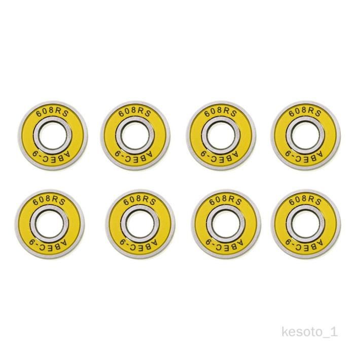Lot De 4 Roues De Longboard Vintage - Vert, Uréthane, Avec Roulements Jaunes (occasion)