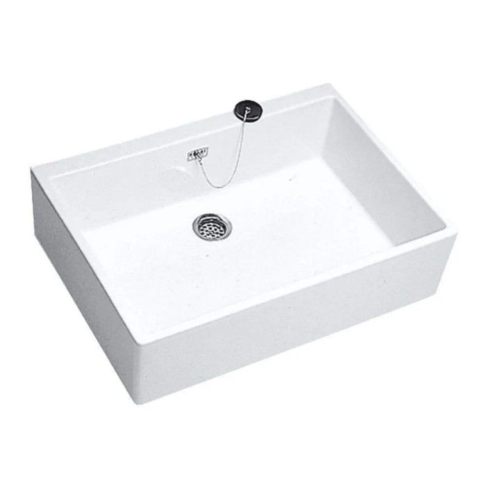 Evier timbre doffice de 70x50cm bandeau de 20cm avec trop plein