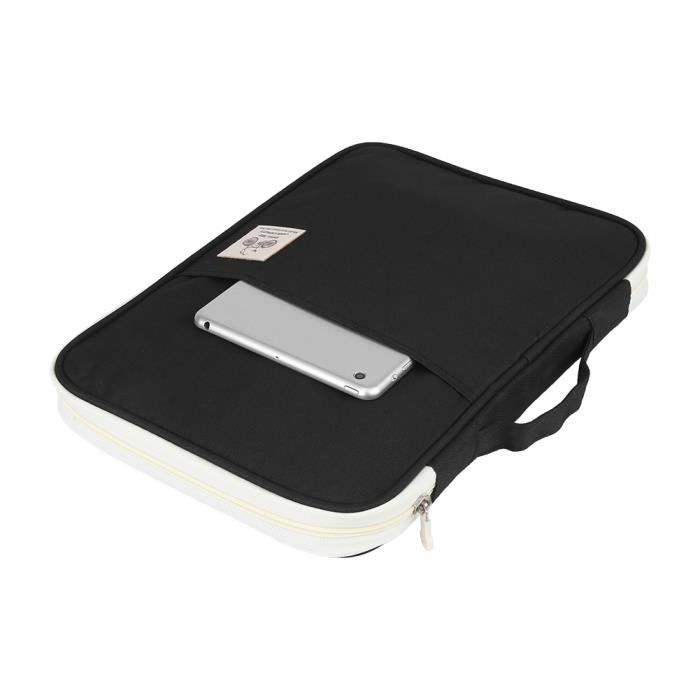 Sacoche De Rangement Portable Format A3 En Tissu Oxford Imperméable - Avec Fermeture éclair Pour Documents, Art