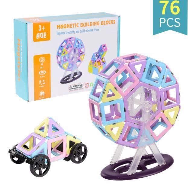 HAOPYOU Blocs Construction Magntiques Construction Jouets Magntique Bloc de Construction Mini 