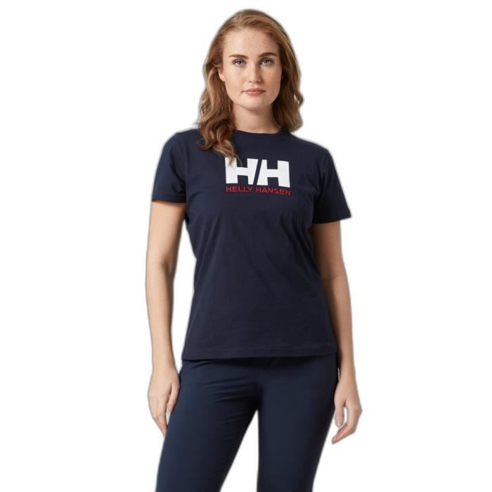 T-shirt femme HELLY HANSEN logo - navy - manches courtes - taille L