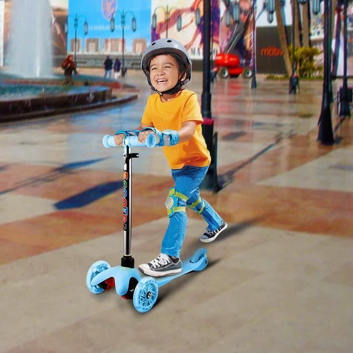 Trotinette enfant 3 roues 3 en 1 scooter pour enfant avec roues lumineux , bleu - Achat / Vente