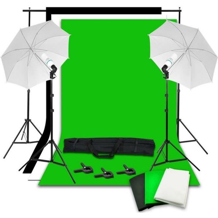 Pro Kit Éclairage Studio Photo 125W 5500K Kit Flash Studio Lampe d