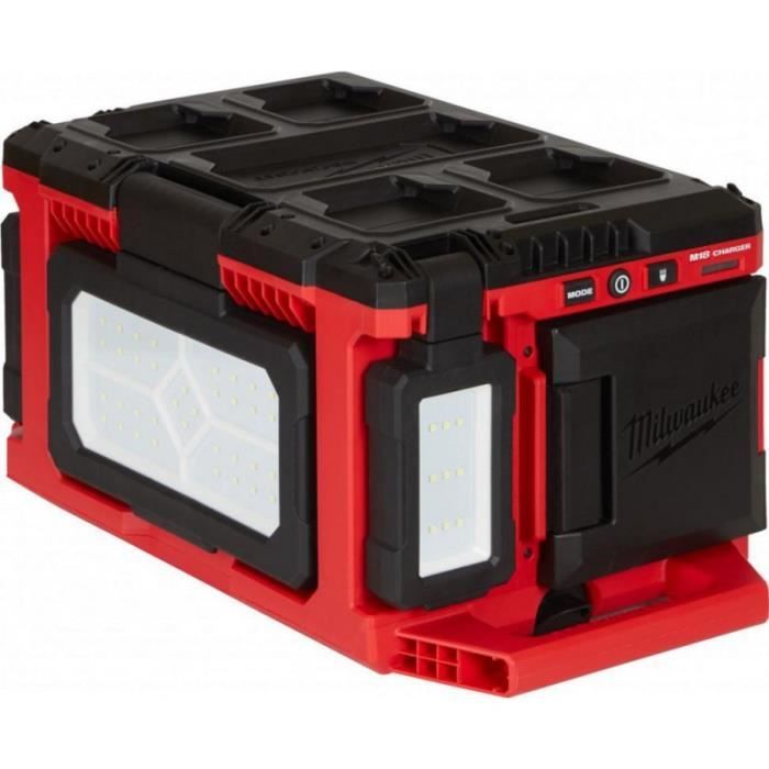 Projecteur MILWAUKEE M18 POALC 0 3000 lumens Chargeur intégré IP54 étanche
