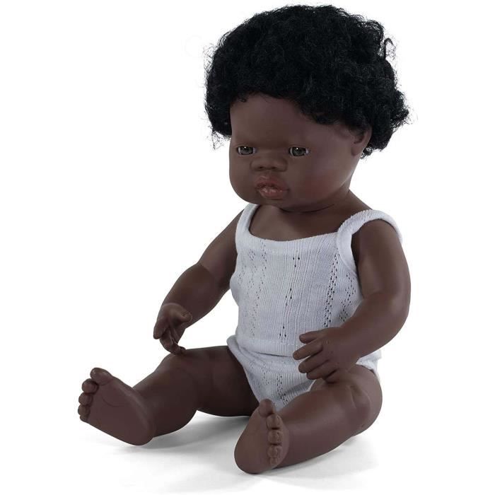 poupée bébé garçon - 38 cm - africain