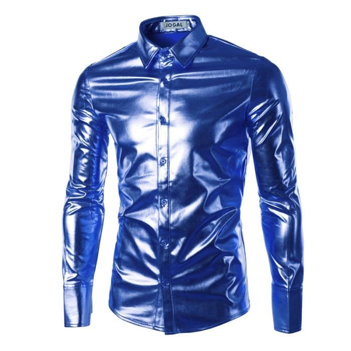 chemise cuir homme