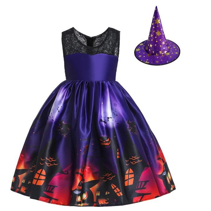 Robe De Princesse Fille 6 Ans Enfants Danse Costume Robe Princesse Enfant  Halloween Pageant Robe Fête Filles Robe Violet électrique