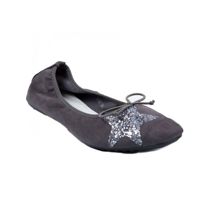 Ballerines Femme Confortables à Enfiler - Bout Carré, Semelle Caoutchouc, Légeres Pour Tous Les Jours - 10