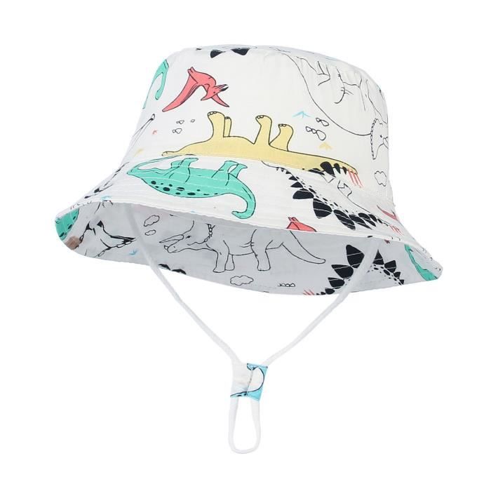 Gemvie Chapeau Bob Coton Bebe Fille Garcon Solaire Anti Uv Upf50 Chapeau De Soleil Pliable Ete Cartoon Animal Mignon Voyage Blanc Cdiscount Pret A Porter