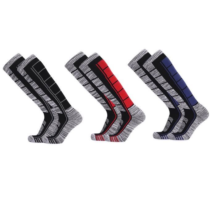 Lot De 5 Paires Chaussettes Ski & Snowboard Thermiques Femme – Taille 37-40 – Rembourrées Tibia, Chaleur Extrême & Confort Optimal