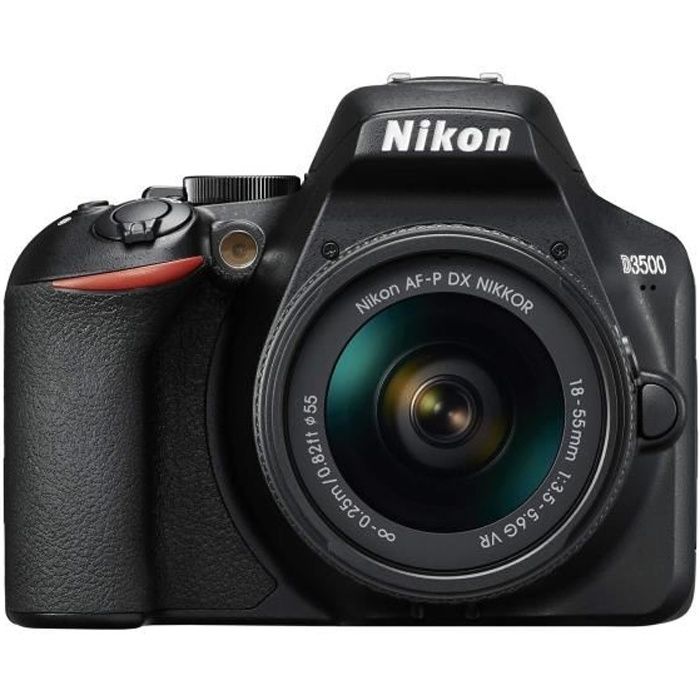 Nikon Kit Reflex numérique D3500 + AF-P DX 18-55 f/3.5-5.G VR Noir