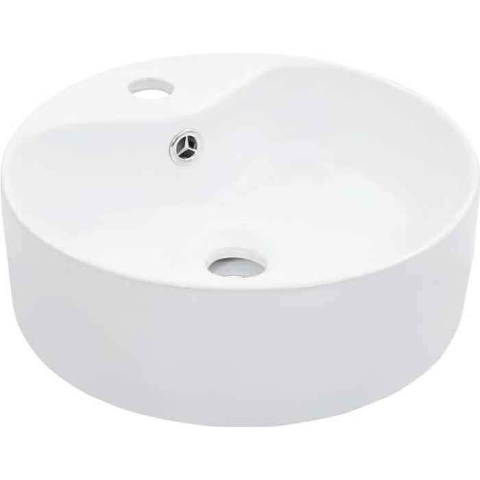 Magnifique Luxueuse Lavabo Vasque à Poser Éviers et lavabos pour salle de bain avec trop-plein 36x13 cm Céramique Blanc