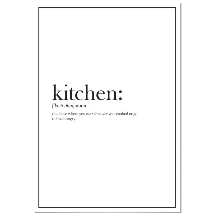 Poster Panorama Définition Cuisine 21x30 cm Imprimée sur Poster