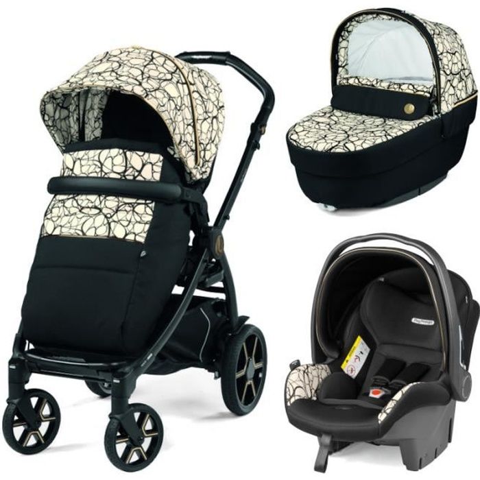 vidaXL Poussette pour bébé 3-en-1 Anthracite et noir Acier