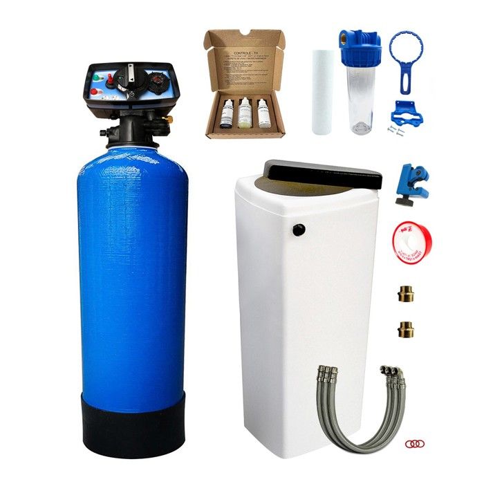 Fleck Adoucisseur Eau 14L Fleck 5600 MC Mécanique Chronométrique Complet Avec Accessoi 