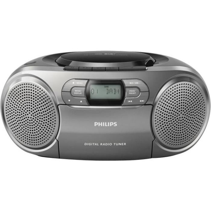 Boombox - PHILIPS - AZB600-12 - Lecteur de cassette - Radio numérique - CD MP3