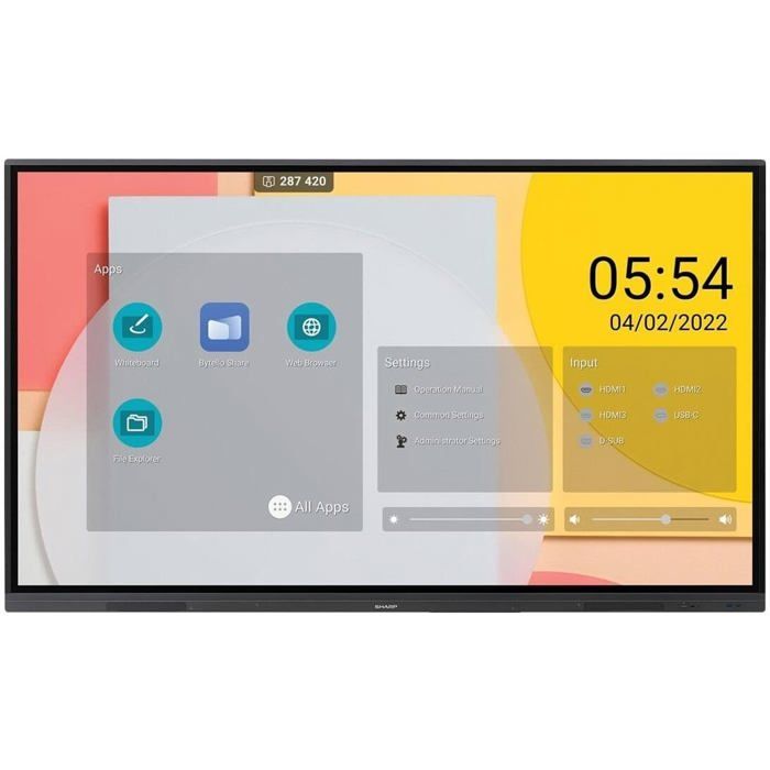 Sharp PN L862B Classe de diagonale 86 L2B Series écran LCD rétro éclairé par LED interactive avec écran tactile touches Android 4K UHD 3840 x 2160 Direct LED - vue 5