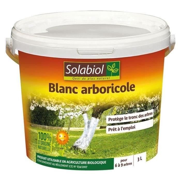 Blanc arboricole seau - SOLABIOL - 3 L - Pour protéger les troncs des arbres fruitiers