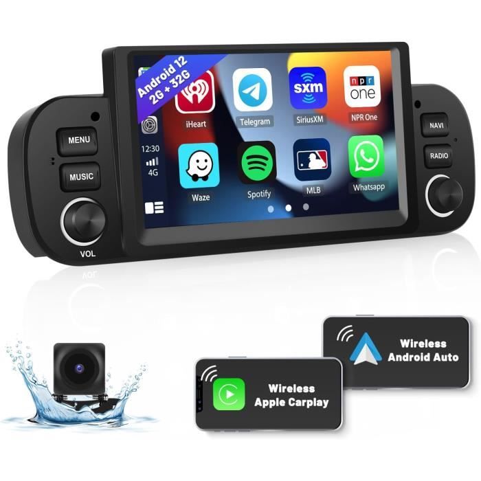 2+32GB Android 13 Autoradio pour Fiat Panda 2013-2020 Carplay Android Auto  Écran Tactile 6,2 Pouces Autoradio avec Navi WiFi [174] - Cdiscount Auto