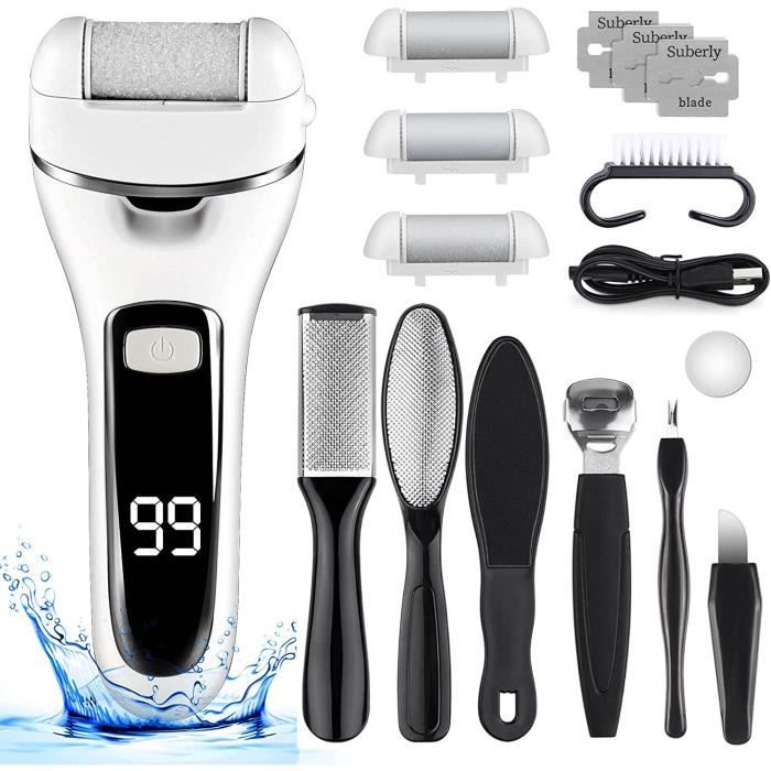 Râpe à Pieds URAQT – Pédicure Anti-callosités, Acier Inox, Argent (neuf)