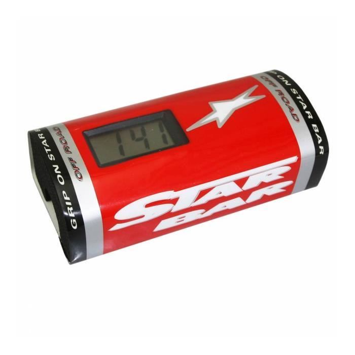 Mousse de guidon moto cross star bar booster pads rouge avec chronometre  integre - Cdiscount Auto