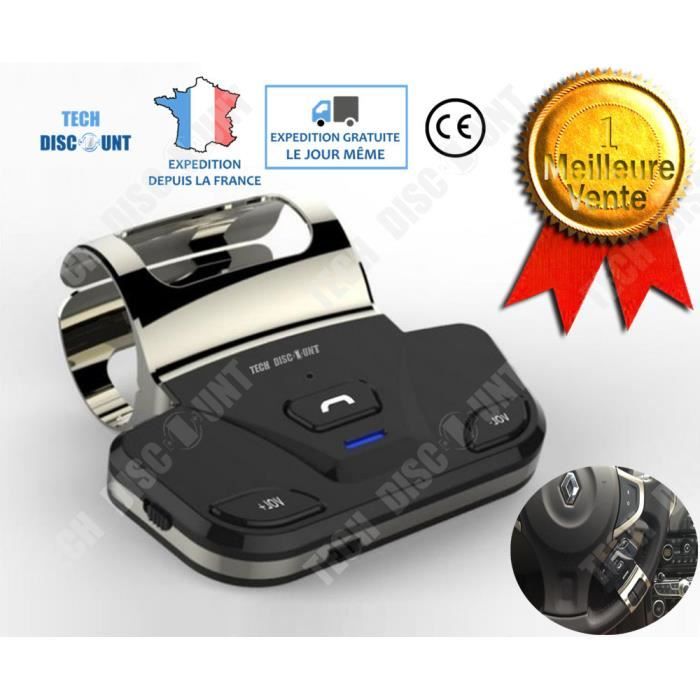 TD® Support pour Volant de Voiture/ Lecteur Mains libre Bluetooth MP3/ Récepteur mains libre Haut-parleur Lecteur MP3