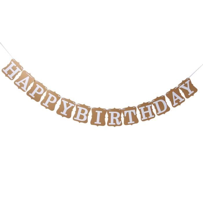 Millesime Joyeux Anniversaire Buntage Banniere Carton Decoration De Fete Cdiscount Maison
