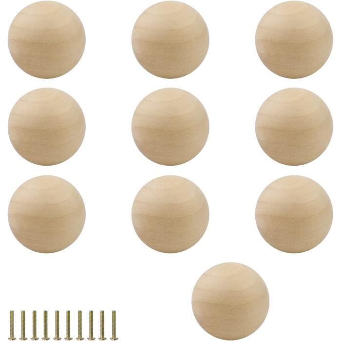 100 Boutons En Bois Naturels - Diamètre 2 Cm - Pour Couture, Bonnets, Déco DIY