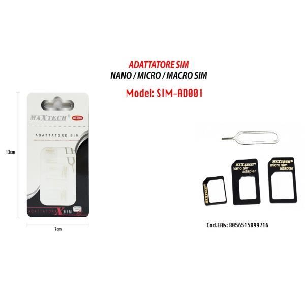 Adaptateur Carte SIM nano SIM micro SIM smartphone blanc