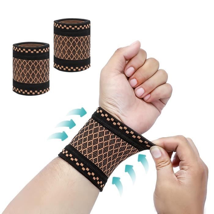 Lot De 2 Bandages De Poignet Sport - Support Poignet Musculation Et Fitness 63cm Unisexe